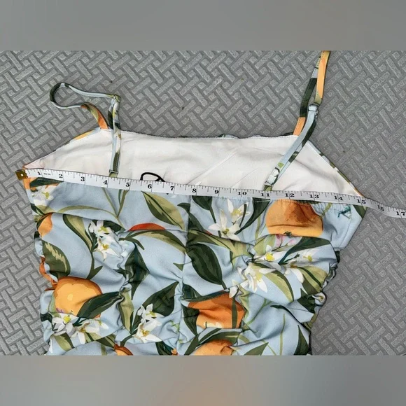 Cider Orange and Green Floral Mini Dress - Picture 4 of 9